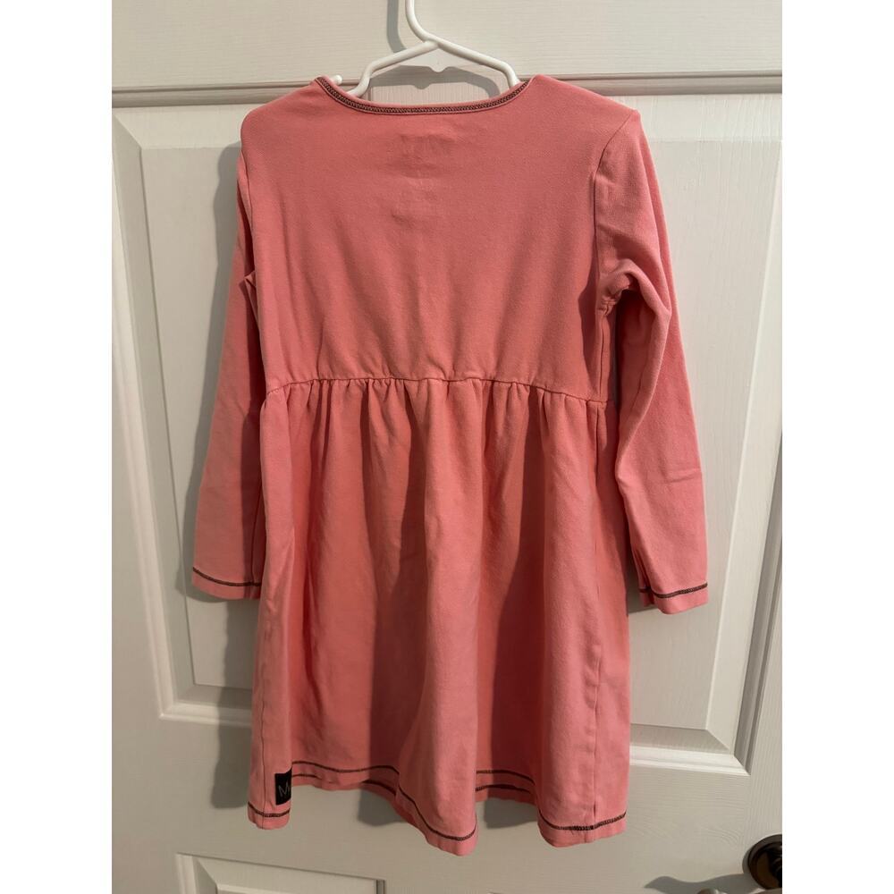 Matilda Jane Bow Trim Ruffle Dress Pink Girl's Size 8 - Picture 4 of 6